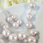 Romantic Pink Pearl Necklace And Matching Pink..