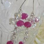 Deep Pink Bracelet And Matching Pink Earrings...